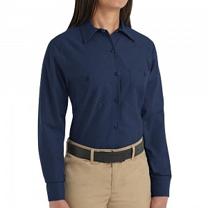 Vf Workwear-Div / Vf Imagewear (W) Ladies' Long Sleeve Poplin Shirts - Women's Long-Sleeve Work Shirt, Size 2XL - SP13NV XXL