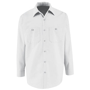 VF Imagewear Long Sleeve Industrial Work Shirts - Men's 65% Poly/35% Cotton Long-Sleeve Industrial Work Shirt, White, Size 3XL - SP14WH3XL