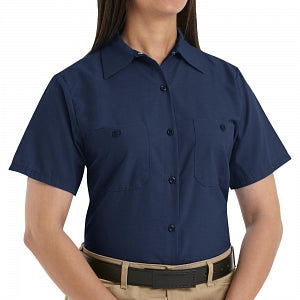 Vf Workwear-Div / Vf Imagewear (W) Ladies' Short Sleeve Poplin Shirts - Women's Short Sleeve Work Shirt, Navy, Size L - SP23NV L