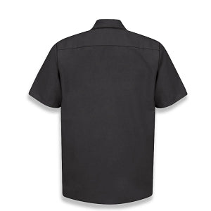 Vf Workwear-Div / Vf Imagewear (W) Short Sleeve Industrial Solid Work Shirts - Men's Short-Sleeve Industrial Solid Work Shirt, 65% Polyester/35% Cotton, Black, Size 3XL - SP24BK3XL