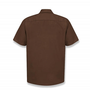 Vf Workwear-Div / Vf Imagewear (W) Short Sleeve Industrial Solid Work Shirts - Men's Short-Sleeve Industrial Solid Work Shirt, 65% Polyester/35% Cotton, Chocolate Brown, Size 3XL - SP24CB3XL