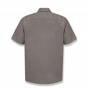 Vf Workwear-Div / Vf Imagewear (W) Short Sleeve Industrial Solid Work Shirts - Men's Short-Sleeve Industrial Solid Work Shirt, 65% Polyester/35% Cotton, Gray, Size 4XL Long - SP24GY4XLL