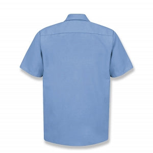 Vf Workwear-Div / Vf Imagewear (W) Short Sleeve Industrial Solid Work Shirts - Men's Short-Sleeve Industrial Solid Work Shirt, 65% Polyester/35% Cotton, Light Blue, Size 4XL - SP24LB4XL