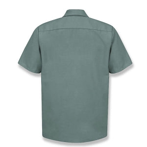 Vf Workwear-Div / Vf Imagewear (W) Short Sleeve Industrial Solid Work Shirts - Men's Short-Sleeve Industrial Solid Work Shirt, 65% Polyester/35% Cotton, Light Green, Size S - SP24LGS