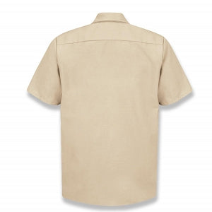 Vf Workwear-Div / Vf Imagewear (W) Short Sleeve Industrial Solid Work Shirts - Men's Short-Sleeve Industrial Solid Work Shirt, 65% Polyester/35% Cotton, Light Tan, Size 3XL - SP24LT3XL