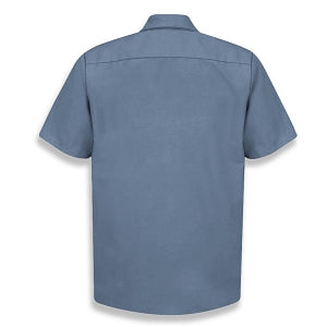 Vf Workwear-Div / Vf Imagewear (W) Short Sleeve Industrial Solid Work Shirts - Men's Short-Sleeve Industrial Solid Work Shirt, 65% Polyester/35% Cotton, Postman Blue, Size M - SP24PBM