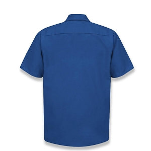 Vf Workwear-Div / Vf Imagewear (W) Short Sleeve Industrial Solid Work Shirts - Men's Short-Sleeve Industrial Solid Work Shirt, 65% Polyester/35% Cotton, Royal Blue, Size 4XL - SP24RB4XL