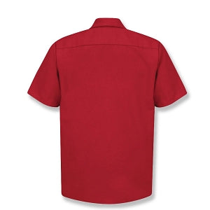 Vf Workwear-Div / Vf Imagewear (W) Short Sleeve Industrial Solid Work Shirts - Men's Short-Sleeve Industrial Solid Work Shirt, 65% Polyester/35% Cotton, Red, Size 3XL - SP24RD3XL