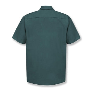 Vf Workwear-Div / Vf Imagewear (W) Short Sleeve Industrial Solid Work Shirts - Men's Short-Sleeve Industrial Solid Work Shirt, 65% Polyester/35% Cotton, Spruce Green, Size 3XL - SP24SG3XL