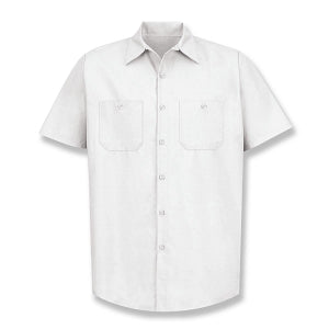 Vf Workwear-Div / Vf Imagewear (W) Short Sleeve Industrial Solid Work Shirts - Men's Short-Sleeve Industrial Solid Work Shirt, 65% Polyester/35% Cotton, White, Size 3XL - SP24WH3XL