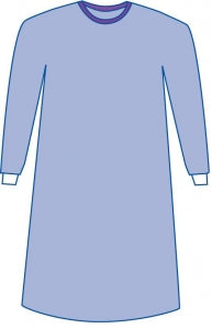 Medline Non-Sterile Non-Reinforced Aurora Surgical Gowns - Aurora Nonreinforced Gown, Size XL - SPT-2702CS