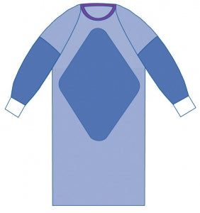 Medline Sterile Fabric- Reinforced Aurora Gowns with Raglan Sleeves - Aurora Fabric-Reinforced Gown with Raglan Sleeves, Size L - SPT-2804CS