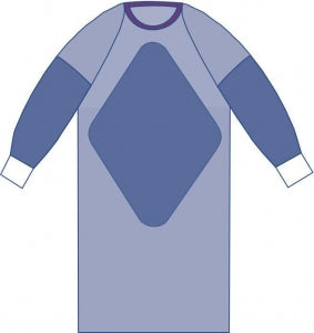 Medline Non-Sterile Fabric-Reinforced Aurora Surgical Gowns - GOWN AURORA FAB XL RAGLAN - SPT-2805CS