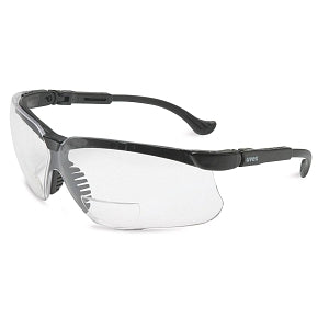 Sperian Protection Uvex Genesis Reading Magnifier Glasses - Genesis Reading Protection Glasses, Black Frame, Clear Lens, +1.0 Magnifier - S3760