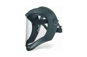 Sperian Protection Uvex Bionic Shield - Bionic Face Shield with Suspension, Clear Polycarbonate, Anti-Fog / Hardcoat Visor, Black Matte Shell - S8510