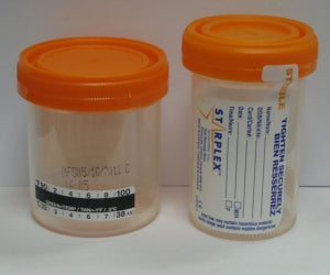 Starplex Scientific Sterile Containers with Temperature Strip - Sterile Wide-Mouth Specimen Container with Temperature Strip, 90 mL - WB902-1OTS