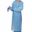 S2s Global PremierPro Polyethylene Cover Gowns with Thumb Loops - Cover Gown with Thumb Loops and Perforated Apron Neck, Polyethylene, Blue, Size XL - 2321