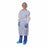 S2S Global Polyethylene-Coated Cover Gowns - Polyethylene-Coated Cover Gown with Half-Back and Knit Cuffs, Blue, Size XL - 2325