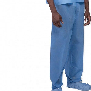 S2S Global Disposable Scrub Pants - Disposable SMS Elastic Waist Scrub Pants, Blue, Size S - 2842P