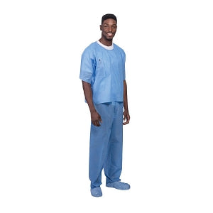 S2S Global Disposable Scrub Pants - Disposable SMS Elastic Waist Scrub Pants, Blue, Size M - 2843P