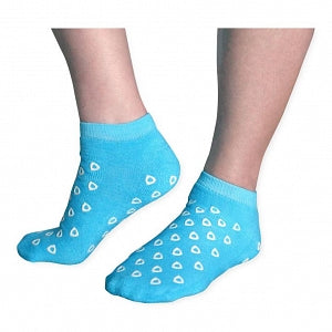 S2S Global Slipper Socks - Double-Tread Slipper Sock, Light Blue, Size M - 2912