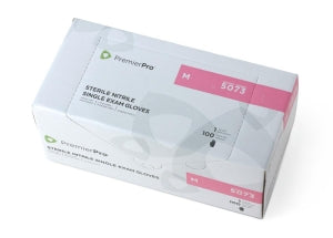 S2s Global PremierPro Sterile Nitrile Single Exam Gloves - PremierPro Sterile Powder-Free Nitrile Exam Gloves, Singles, Size M - 5073