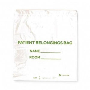 S2S Global Patient Belongings Bags - Patient Belongings Bag, Drawstring, Clear, 18" x 20" - 6716