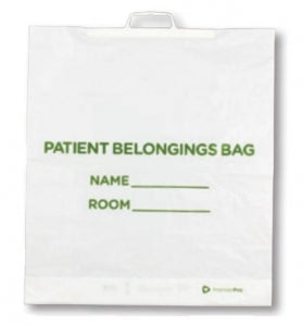 S2S Global Patient Belongings Bags - Patient Belongings Bag, Drawstring, White, 18" x 20" - 6717