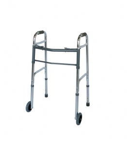 S2S Dual-Release Folding Walker - Walker Wheel, 5", Fixed - 7815