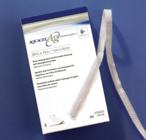 Convatec AQUACEL Ag Hydrofiber Wound Dressings - Aquacel Silver Hydrofiber Rope Dressing, 0.39" x 18" - 420128