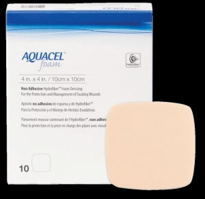 Convatec AQUACEL Foam Dressing Non-Adhesive - Aquacel Foam Nonadhesive Dressing, 4" x 4" - 420633