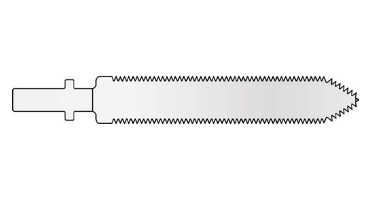 MicroAire Surgical Reciprocating Saw Blades - Reciprocating Saw Blade, Offset, Large, 12.7 mm x 68 mm x 1.15 mm - SR277