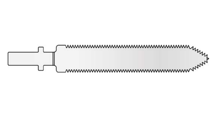 MicroAire Surgical Reciprocating Saw Blades - Reciprocating Saw Blade, Offset, Large, 12.7 mm x 68 mm x 1.37 mm - SR281