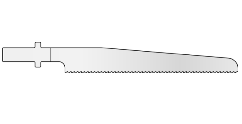 MicroAire Surgical Reciprocating Saw Blades - Reciprocating Saw Blade, Large, 11.2 mm x 77.7 mm x 1.07 mm - SR325