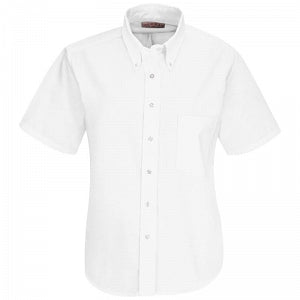 Vf Workwear-Div / Vf Imagewear (W) Ladies' Dress Shirts - Women's White Dress Shirt, 60 Cotton/40 Poly, Short Sleeve, Size 10 - SR61WH10