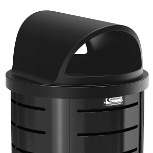 Medline Co-Label Outdoor Trash Can - TRASH CAN, OUTDOOR, 35GAL, BLK METAL - MTCRND3501