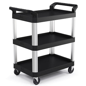 Medline Co-Label Three-Shelf Serving Carts - Restaurant Service Cart, 3 Shelf, 20" x 30" - RC2030