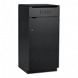 Suncast Outdoor Trash Cans - TRASH CAN, OUTDOOR, 44GAL, RESIN, LIFT TOP - TBE44BLK