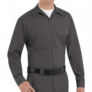 Vf Workwear-Div / Vf Imagewear (W) Long Sleeve Utility Work Shirt - Utility Work Shirt, Long Sleeves, Charcoal, Size L - ST52CHL