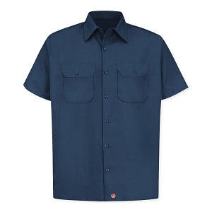 Vf Workwear-Div / Vf Imagewear (W) Short Sleeve Utility Work Shirt - Unisex Short-Sleeve Utility Work Short, Navy, Size 4XL - ST62NV-SS-4XL