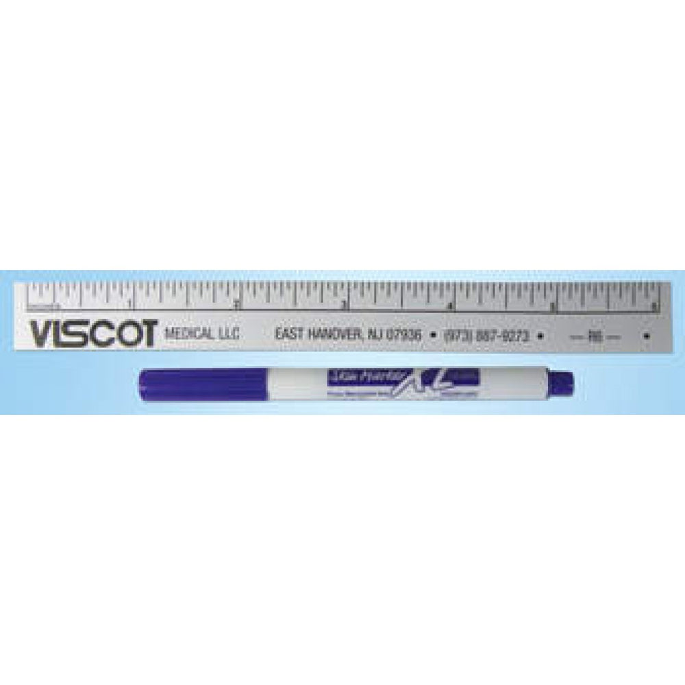 Skin Marking Pen 4 Mini Pen, Xl - Long Lasting Ink | Ultra-Fine Tip | Includes Ruler | Sterile Gentian Violet 100 Per Case