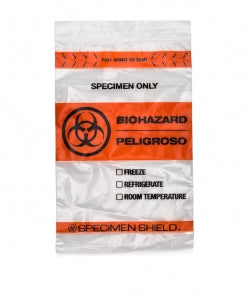 Statlab Specimen Transport Bags - BAG, BIOHAZARD, TRANSPORT, W/POCKET, 8X10" - BGT0810