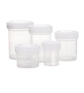 Statlab Medical Products Screw Top Specimen Containers w/Lids - CONTAINER, W/SCREW CAP, PP, GRAD, 1000 ML - CTL1000