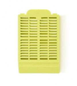 Statlab MedicalProduct Rear Tab Histo Embedding Cassette W/Lid - CASSETTE, EMBED, W/LID, YELLOW, 1500/CS - EC302