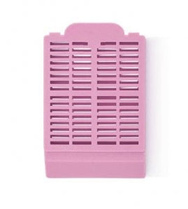 Statlab MedicalProduct Rear Tab Histo Embedding Cassette W/Lid - CASSETTE, HISTO, EMBED, W/LID, PINK, 1500/CS - EC304