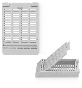 Statlab Medical Products Slim Embedding Cassettes Hinged Lid - CASSETTE, SLIM, HINGED, TAPED, GREY, 2000/CS - M509-9T