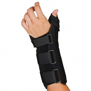 Scott Specialties Wrist Splint with Abducted Thumb - Wrist Splint with Abducted Thumb, Black, Right, Size L - 3961 BLA LGR