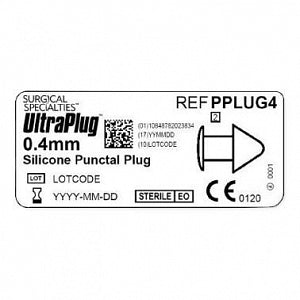 Surgical Specialties UltraPlug Silicone Punctal Plugs - UltraPlug Silicone Punctal Plug, 0.4 mm - PPLUG4