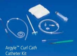 Covidien Argyle Curl / Tenckhoff Catheter Kits - Quinton Curlcath Catheter Kit with 2 Cuffs, 62 cm - 8817278006