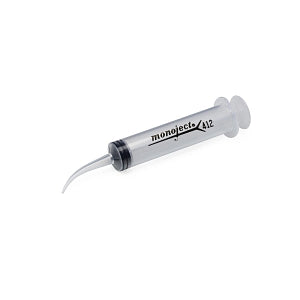 Cardinal Health Monoject Curved Tip Syringes - Irrigation Syringe, Ungraduated Curved Tip, 12 mL - 8881412012